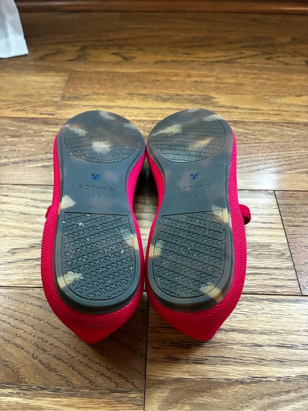 Rothy's Red Square Mary Jane Flats